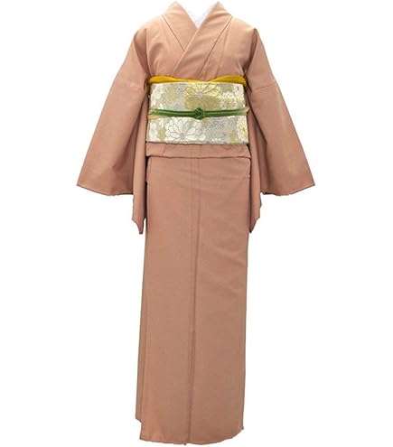 Amazon.co.jp: アンティーク着物 銘仙 単衣 二尺袖 子振袖 牡丹 大正